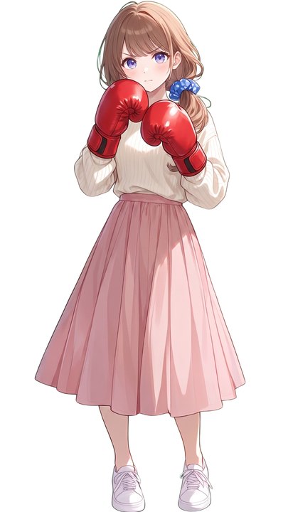 赤いグローブを構えるハル