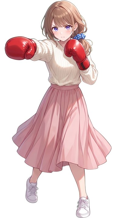 まっすぐパンチを打ち抜くハル